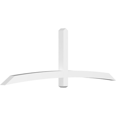Ekena Millwork Bellingham Architectural Grade PVC Gable Bracket, 96"W x 32"H x 4"D x 4"F, 8/12 Pitch GBP096X32X0404BEL00